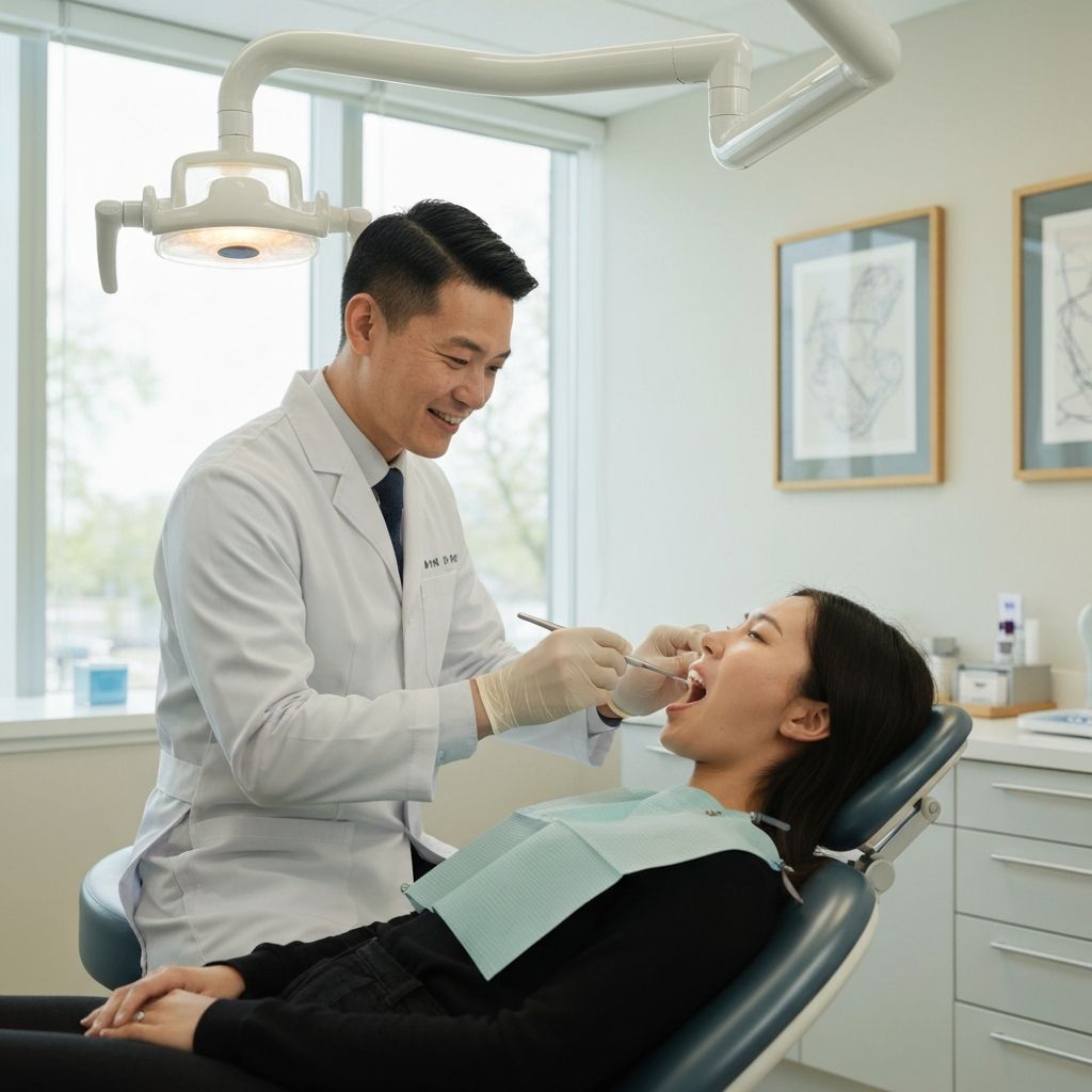 Dentista professionista con paziente